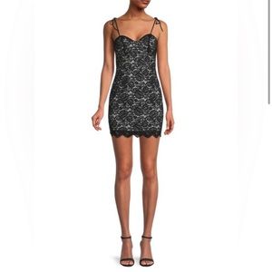 - AREA STARS NWT 
Tailored Fit Floral Lace Mini Dress